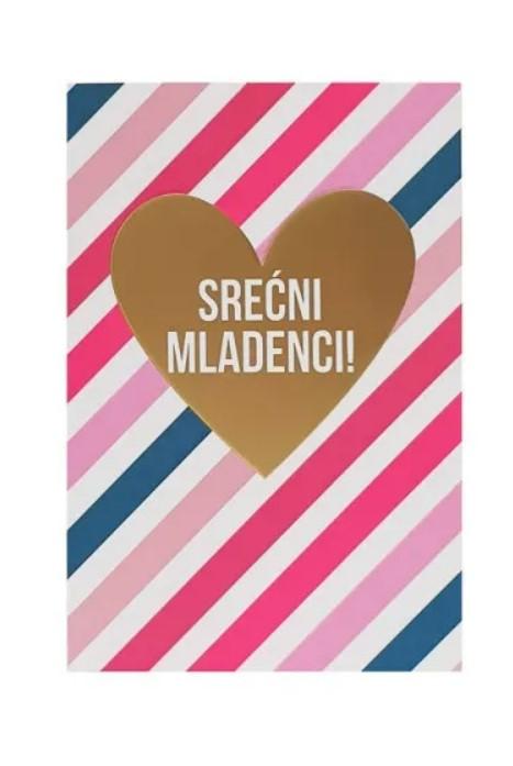 Čestitka Neon Blush Srećni Mladenci