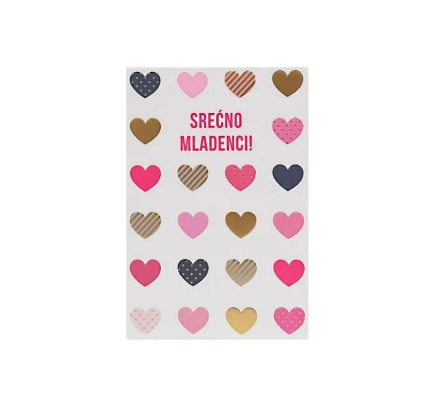 Čestitka Neon Blush Srećno Mladenci