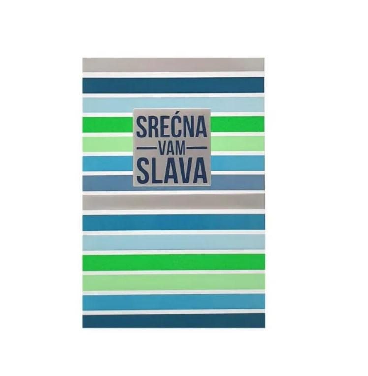 Čestitka Neon Blush Srećna Vam Slava