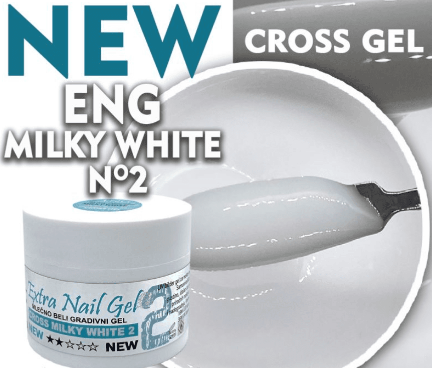 ENG Cross milky white Gel lak 2 15ml