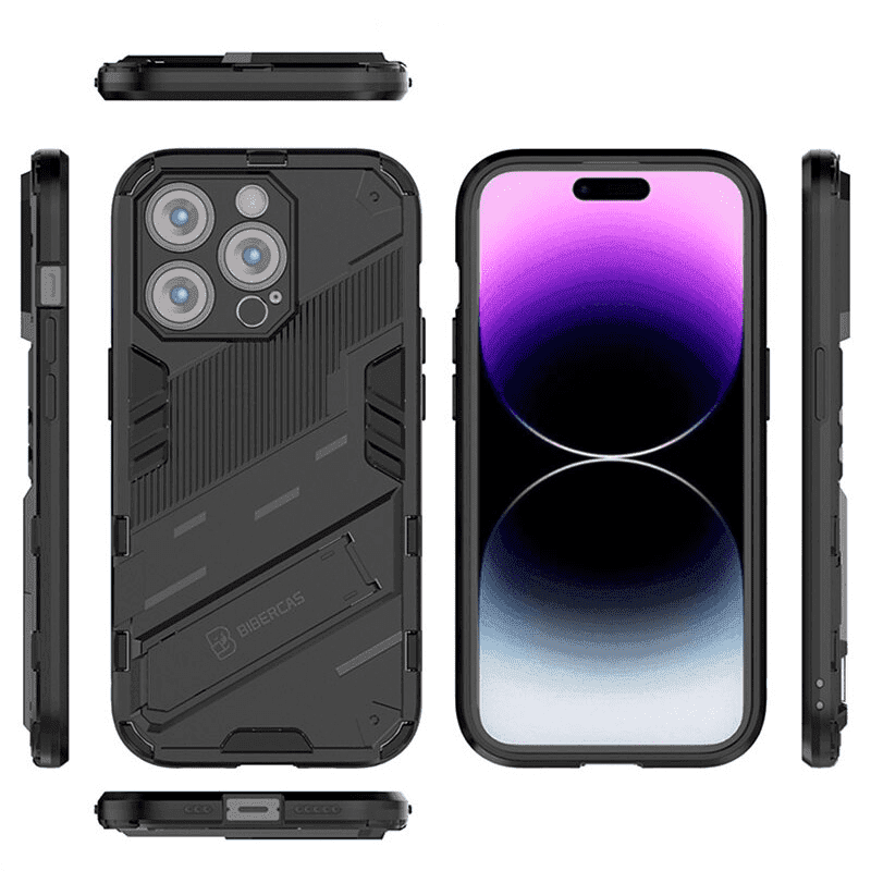 Maska za telefon Bibercas za iPhone 16 Pro, Crna