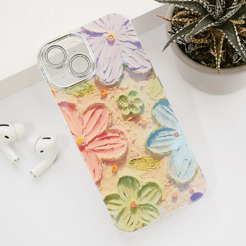 Maska za telefon Painting Flower za iPhone 13, Zelena