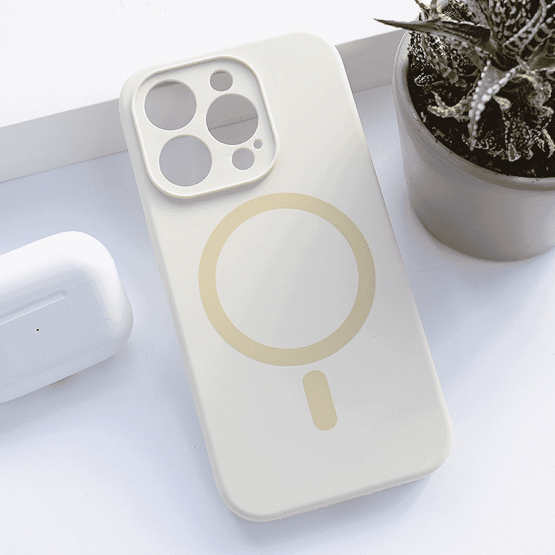 Maska za telefon Mag Case PureTone za iPhone 15 Pro Max, Bela