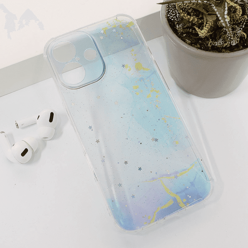 Maska za telefon Fluid Color za iPhone 16, Svetloplava