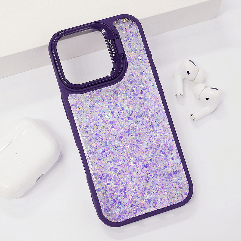 Maska za telefon Crystal Dots za iPhone 16 Pro, Lavanda
