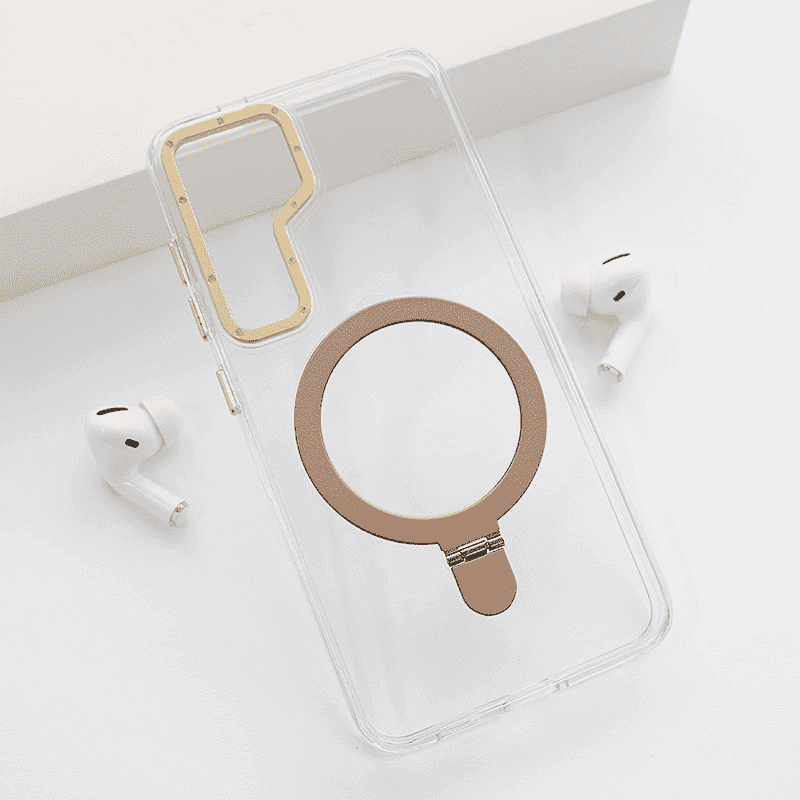 Maska za telefon Berlia Clear Bracket Magnetic S25/ S931B, Zlatne boje