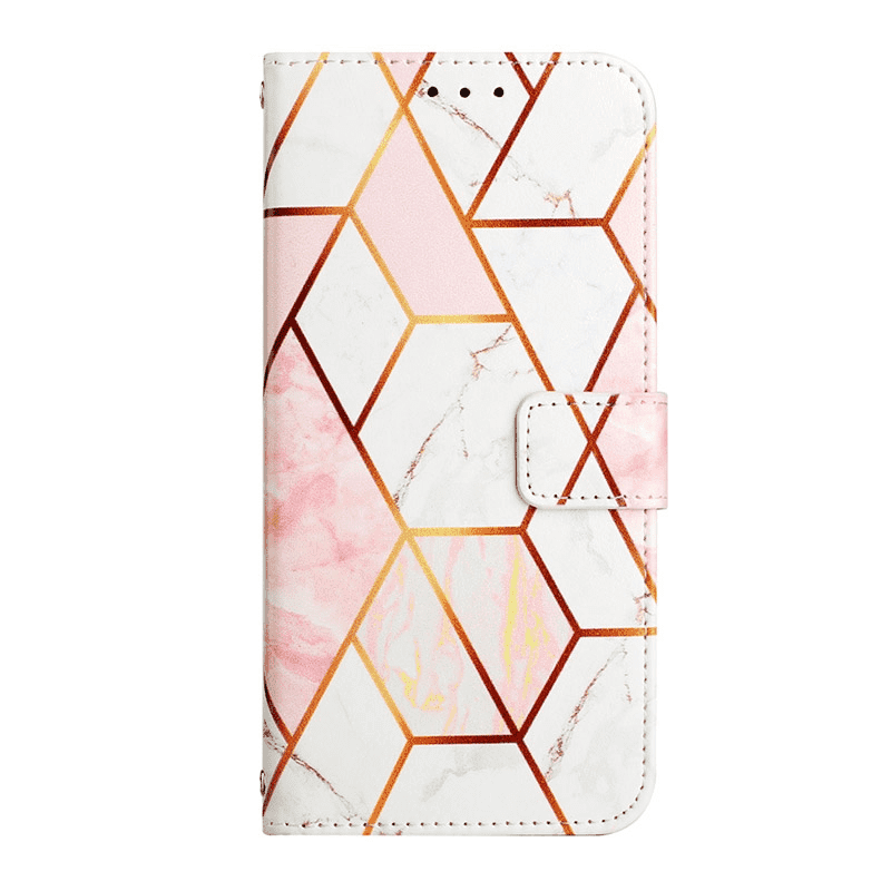 Maska za telefon na preklop Marble za Honor 200 Smart/ X7c geometry, Roze