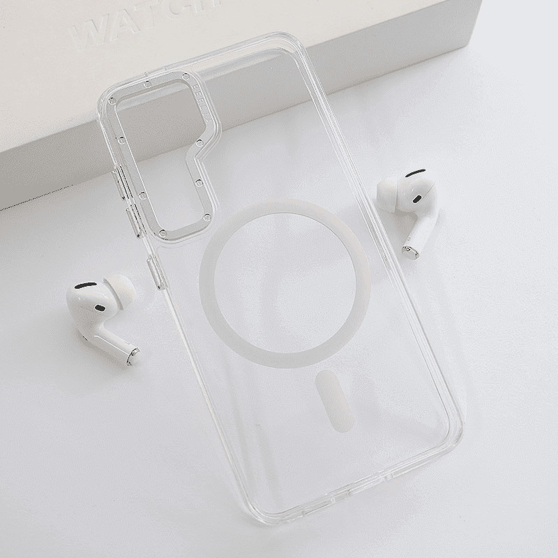 Maska za telefon Berlia Crystal Armor Magnetic za Samsung S24 Plus, Providna, Bela