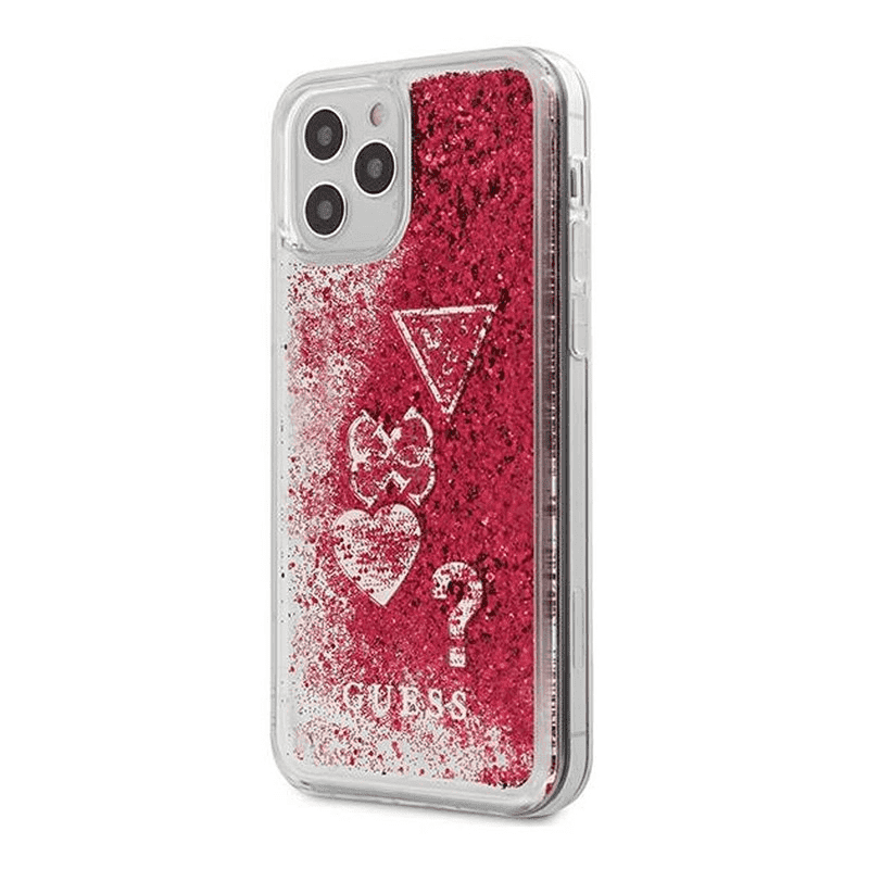 Guess Maska za telefon Faceplate Liquid Glitter za iPhone 12 Pro Max, Ružičasta
