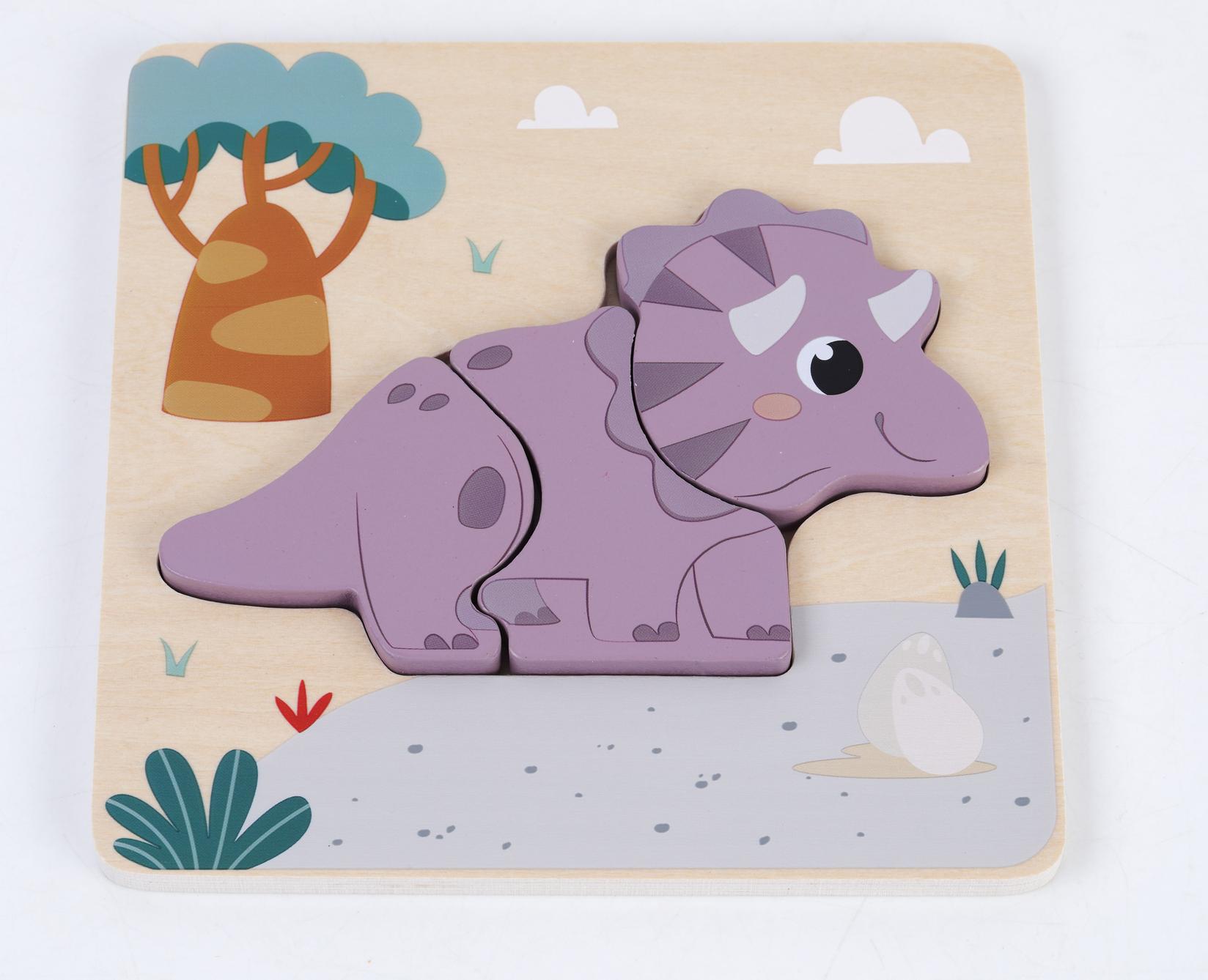 Pino 3D Slagalica Triceratops, 4 elementa