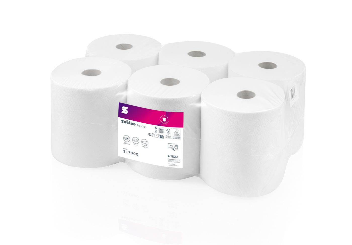 WEPA Satino Prestige Papirni ubrus, Dvoslojni, Celuloza, 6 komada