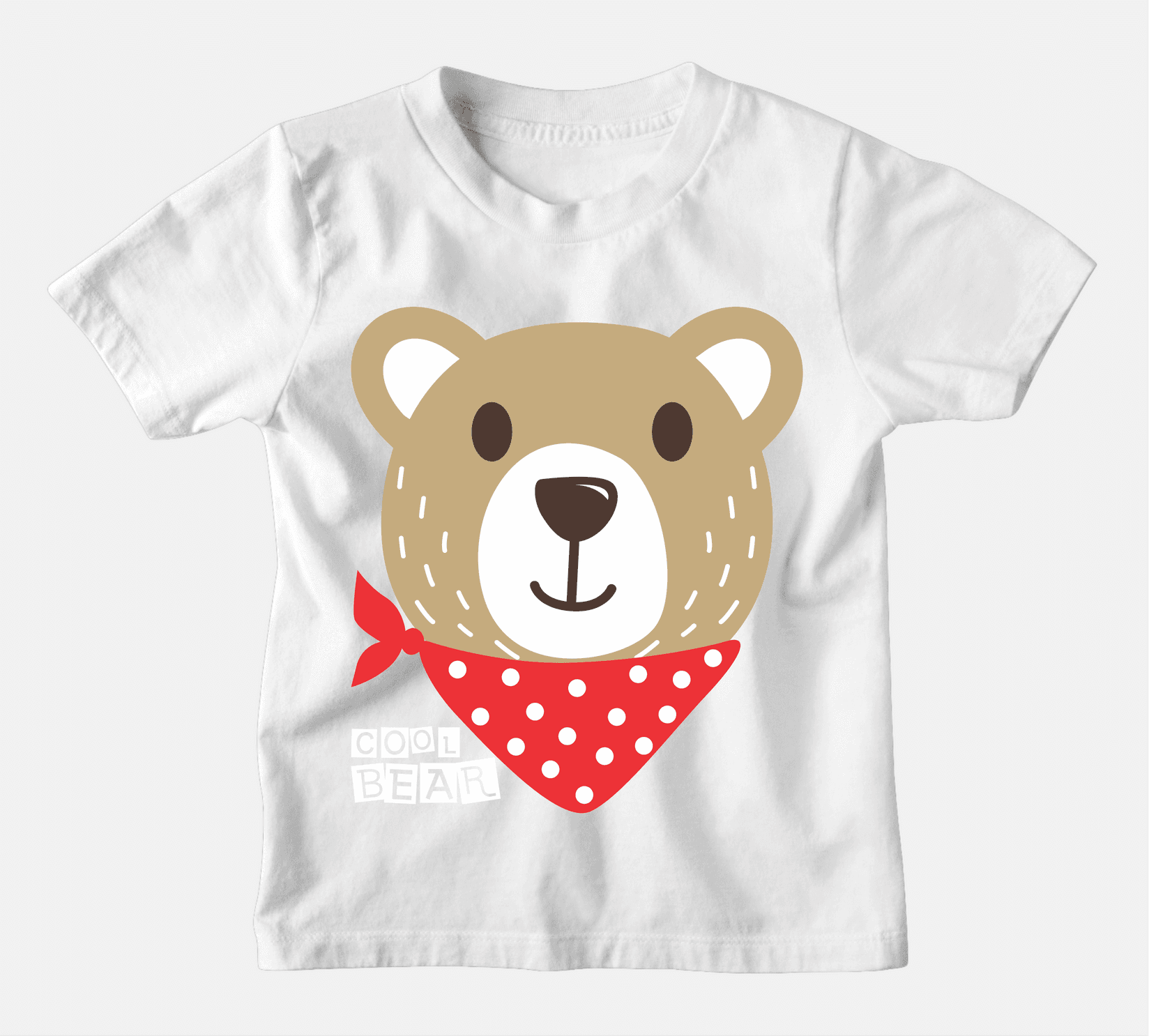 Mafimi Majica za dečake Bear, Bela