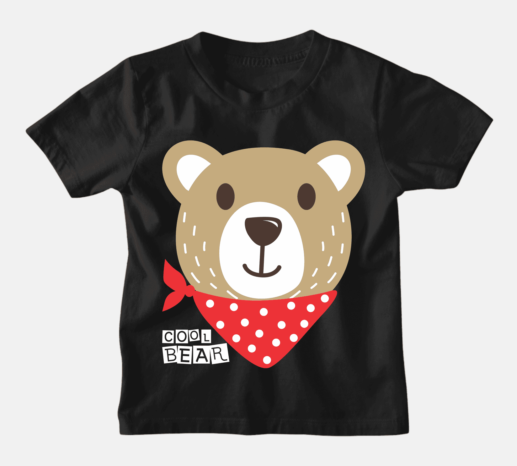 Mafimi Majica za dečake Bear, Crna