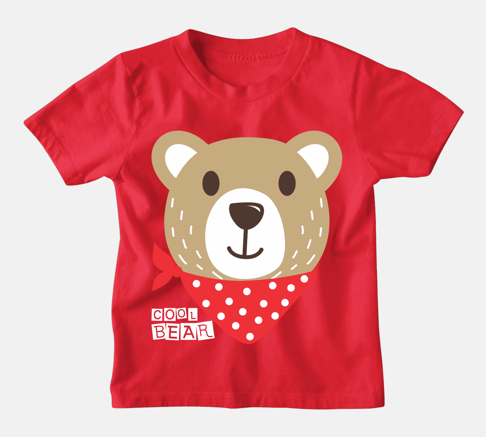 Mafimi Majica za dečake Bear, Crvena
