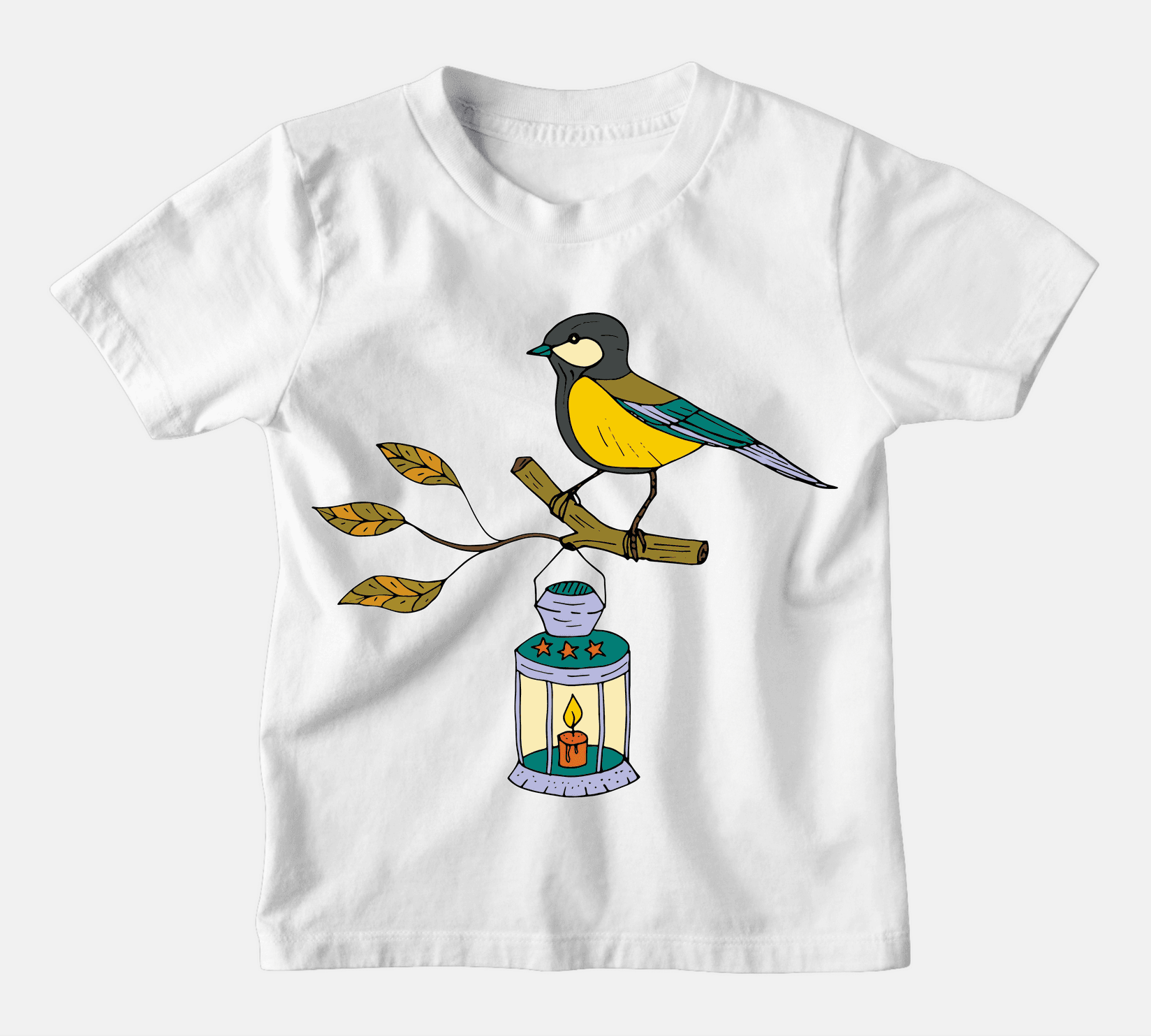Mafimi Majica za dečake Bird, Bela