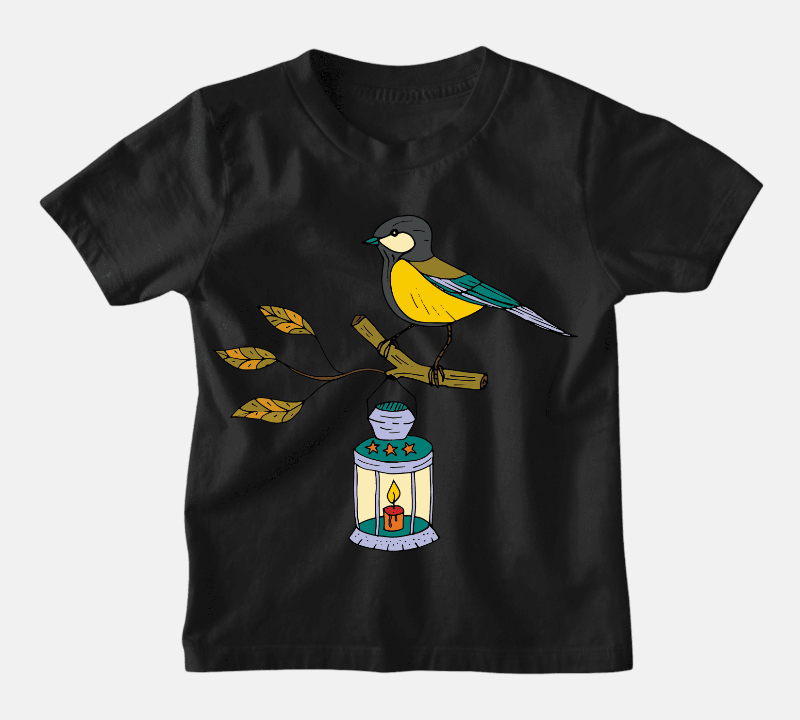 Mafimi Majica za dečake Bird, Crna