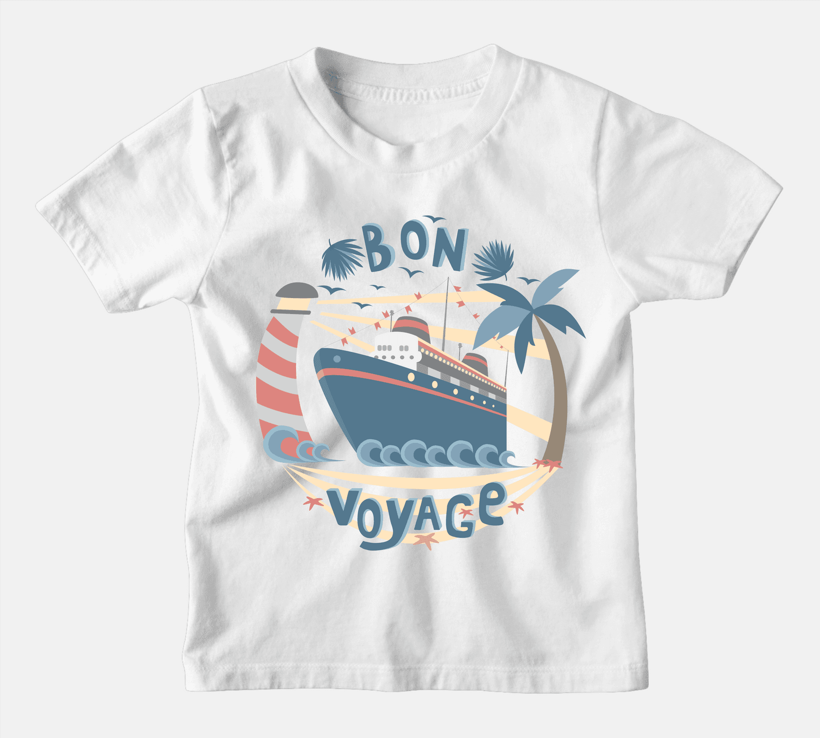 Mafimi Majica za dečake Bon Voyage, Bela