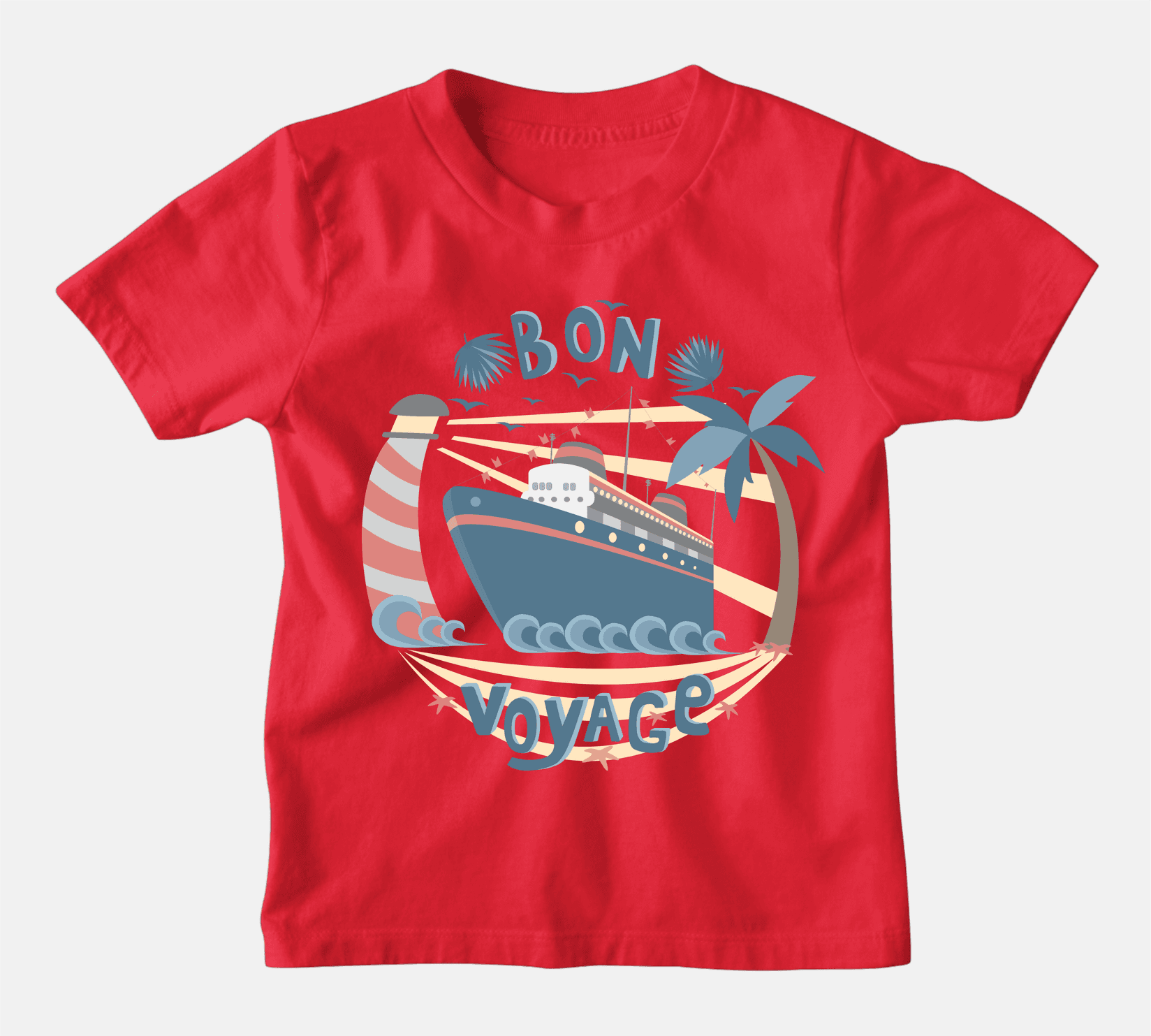 Mafimi Majica za dečake Bon Voyage, Crvena