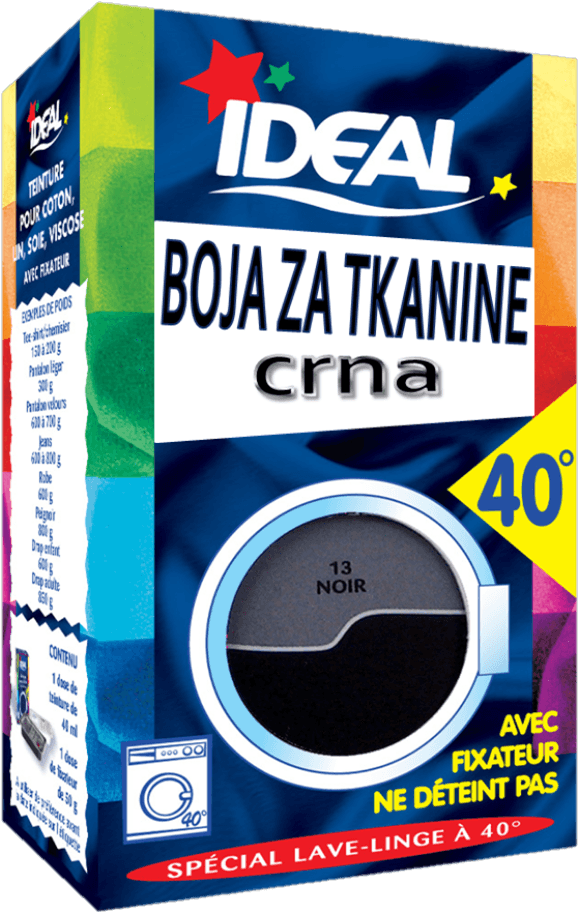 IDEAL Boja za tekstil, Crna