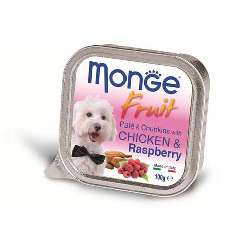 MONGE Pašteta za pse sa ukusom piletine i maline, 100g