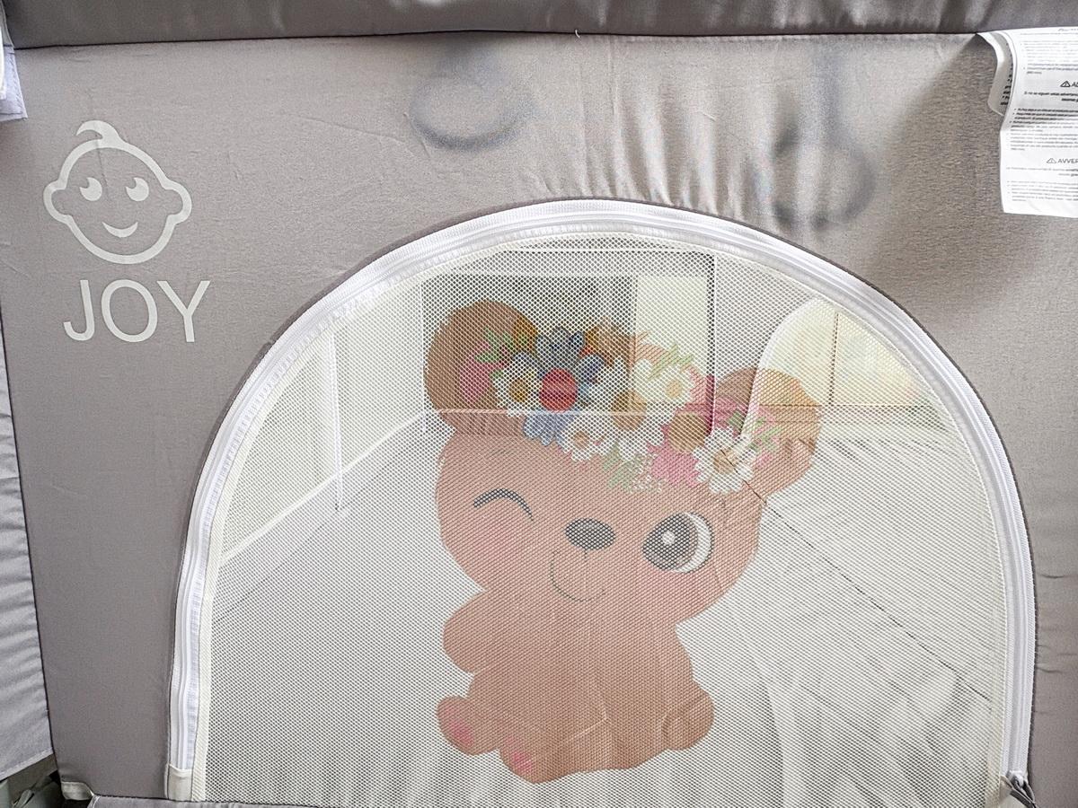 Joy Ogradica za bebe, 120x180 cm, Siva + print