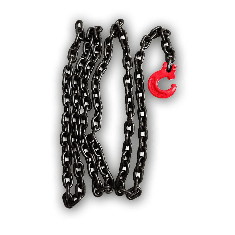 SM PETROVIĆ Lanac šumski 8mm, G80, L=3m, Sa kukom, Crni