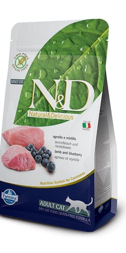 N&D Suva hrana za odrasle mačke, Jagnjetina i borovnica, 10kg