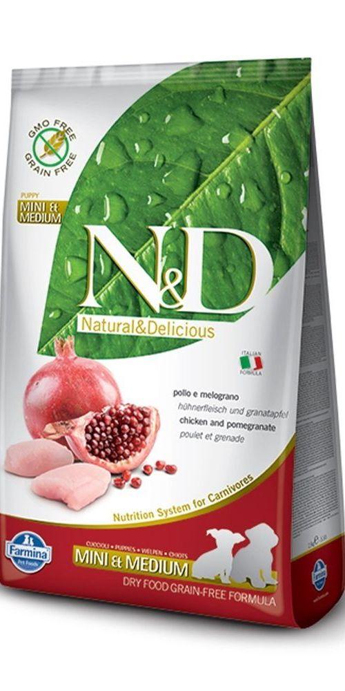 N&D Prime Suva hrana za štenad, Piletina i nar, Mini breed, 800g