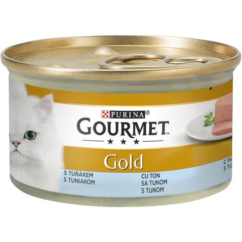 GOURMET Vlažna hrana za mačke sa ukusom tuna pašteta Gold , 85 g