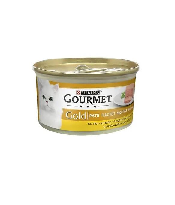 GOURMET Vlažna hrana za mačke sa ukusom pileće paštete Gold, 85g