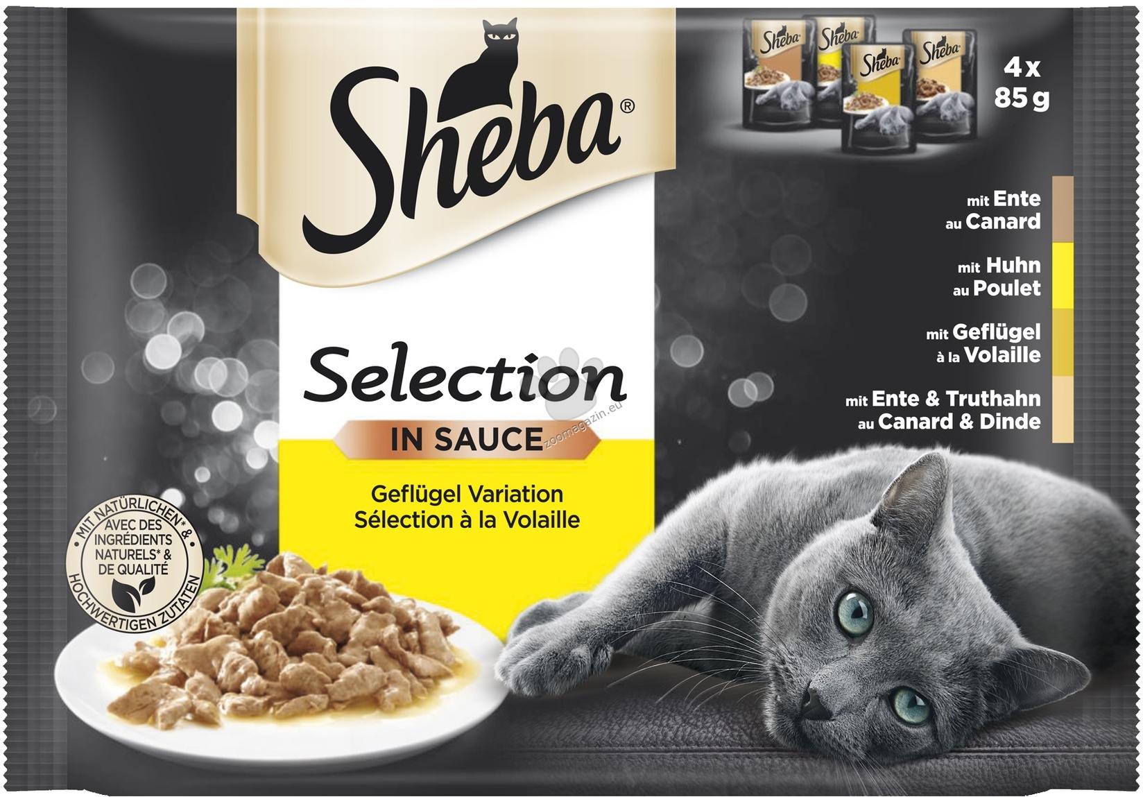 SHEBA Vlažna hrana za mačke sa ukusom piletine, 85g, 4 komada