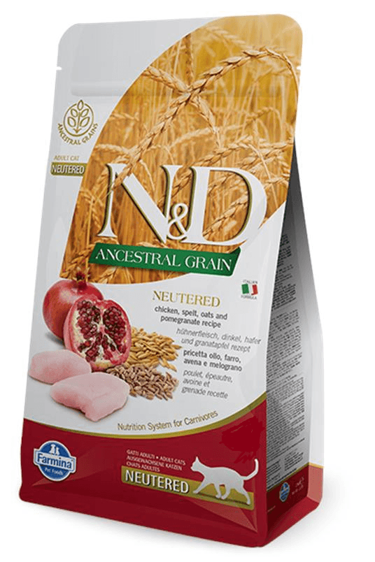 N&D Suva hrana za sterilisane mačke - piletina, ovas, spelta i nar 10kg