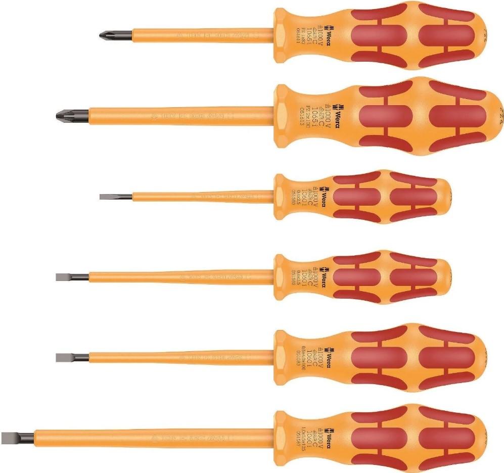 WERA Izolovani set šrafcigera Premium Kraftform 1060 i/1065 i/6 VDE 05051576001 6 /1 žuti