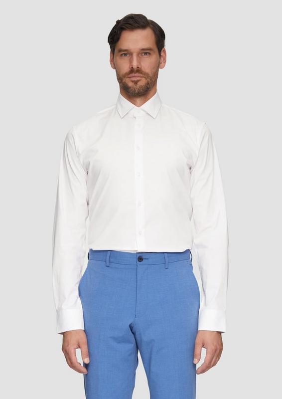 S.OLIVER Muška košulja dugih rukava Bela