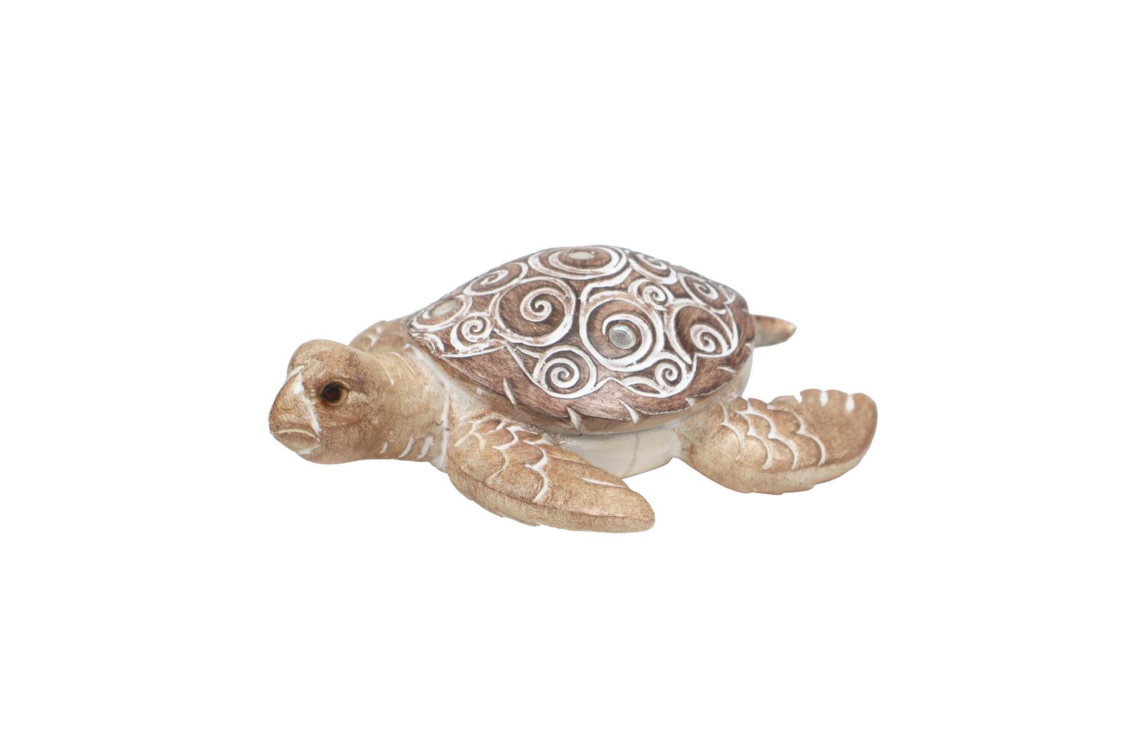 Sigma Dekorativna drvena figura Kornjača LH-089, 16 cm, Braon
