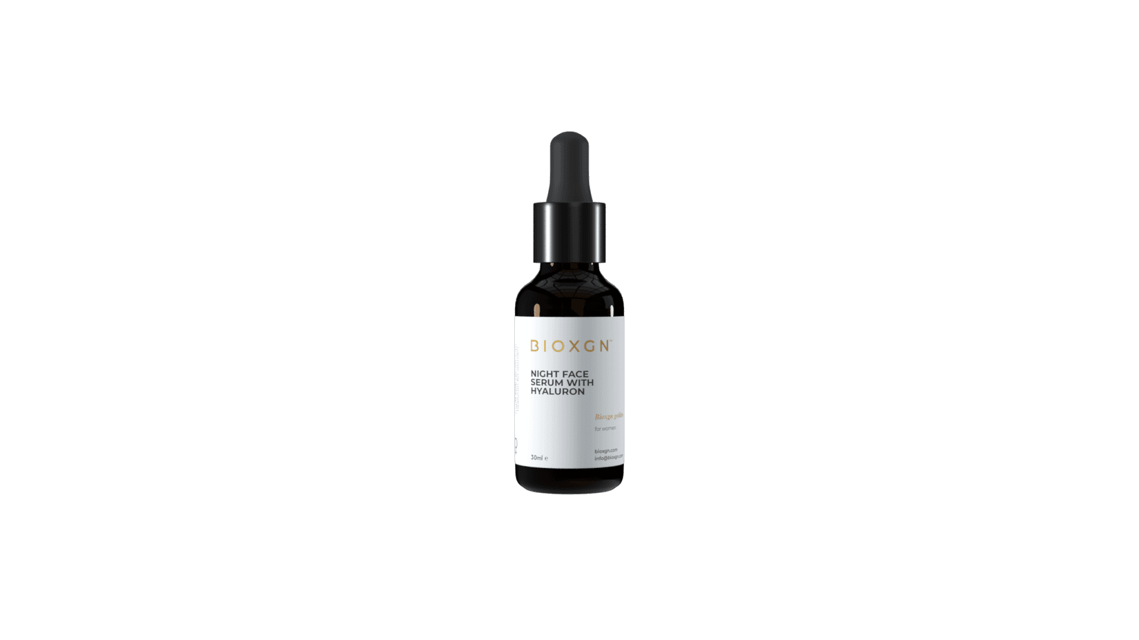 BIOXGN Golden Noćni serum za lice sa hijaluronom za žene, 30ml