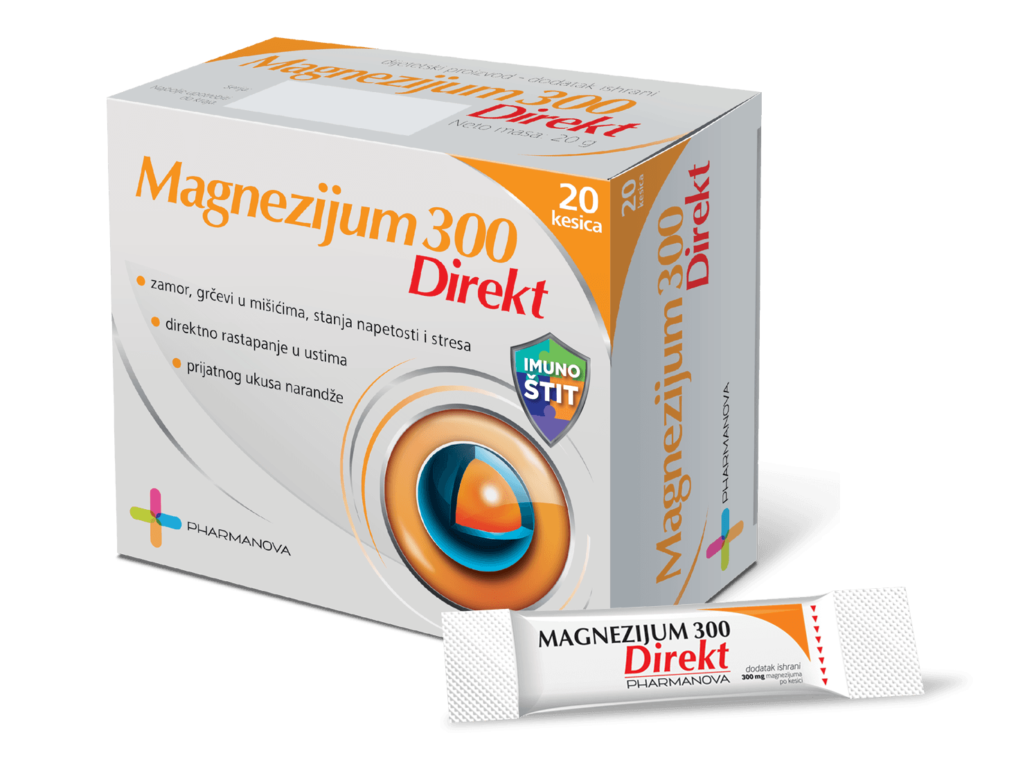 Selected image for Pharmanova Magnezijum 300 direkt 20 kesica