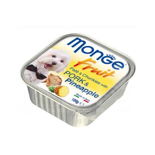 MONGE Pašteta za pse sa ukusom svinjetine i ananasa, 100g