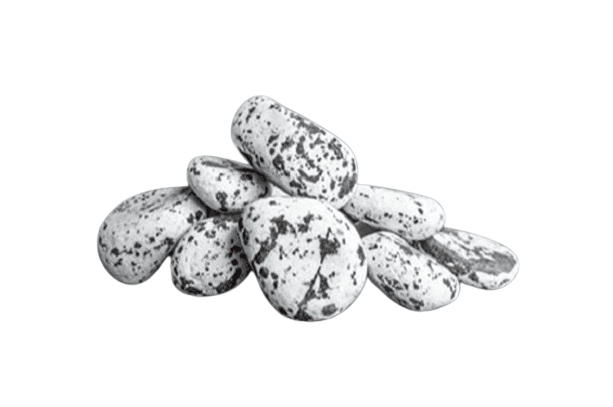 UNIONPROMET Farbani oblutak 2-4cm, 25kg džak, Crno-beli