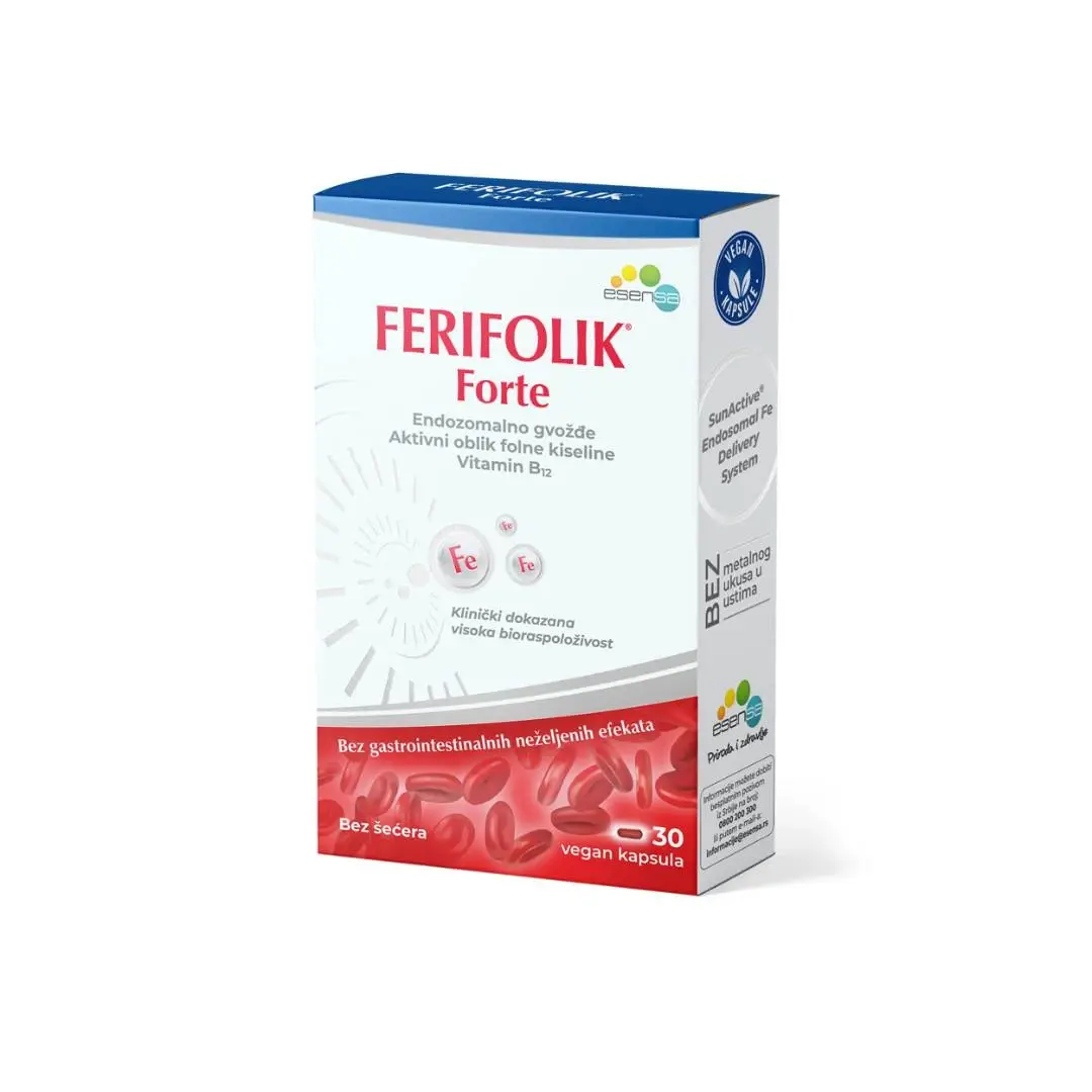 Esensa Ferifolik Forte, 30 kapsula