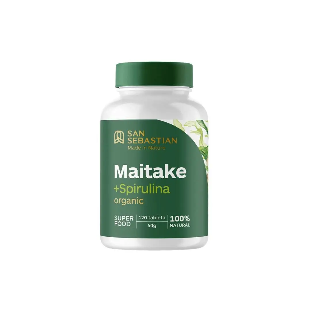 San Sebastian Maitake+Spirulina, 120 tableta
