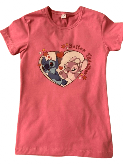 Divars Majica za devojčice Stitch, Roze