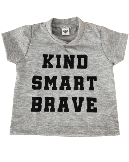 Selected image for Divars Majica za dečake sa štampom Kind smart brave, Siva