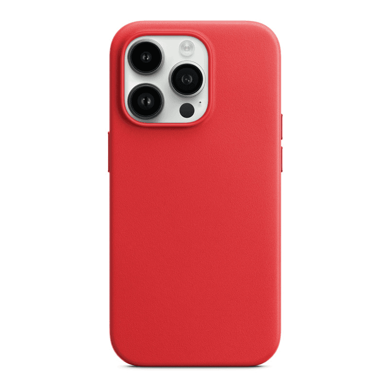 Maska Beautiful Shine Leather za iPhone 14 Pro crvena