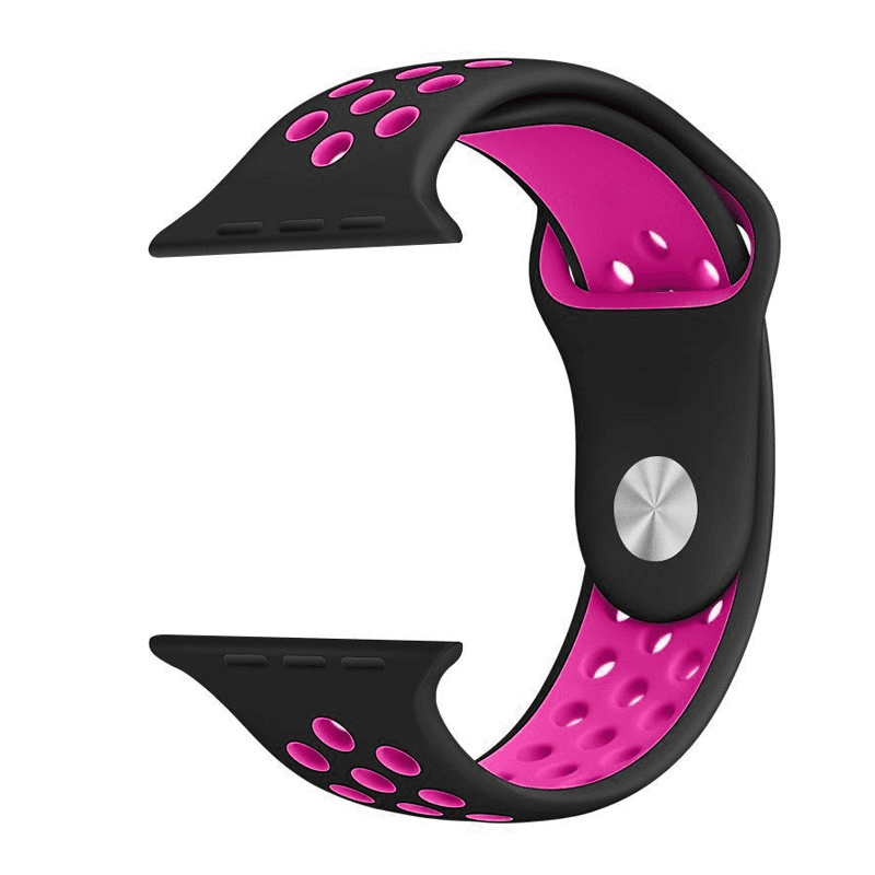 Narukvica za Apple Watch Sport Silicone Strap S/M 38/40/41mm crno-roze