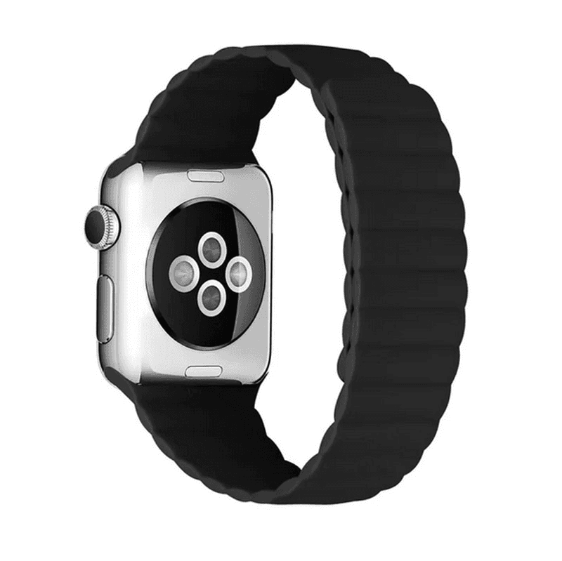 Selected image for Silikonska narukvica za Apple Watch sa magnetom 42/44/45mm crno-žuta