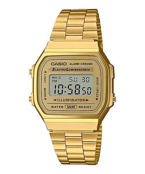 CASIO Muški sat A168WG-9W, Zlatne boje