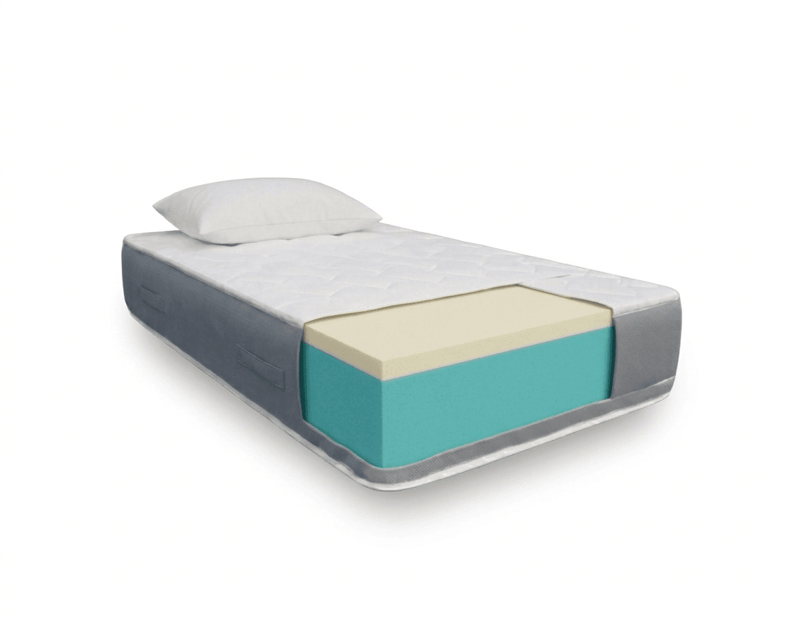 Ns foam Dušek Memory basic, H4, Sky Cell, 160 x 200 cm, Belo - sivi