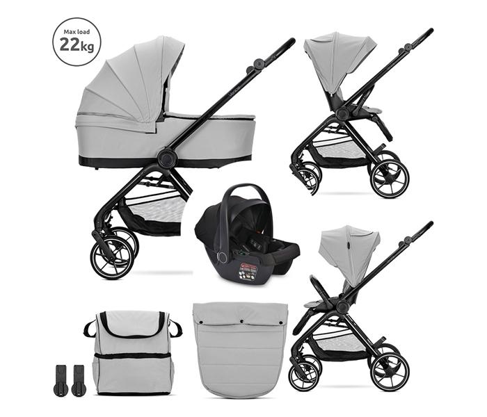 Lorelli Kolica za bebe Venice 3u1, 22kg, Siva