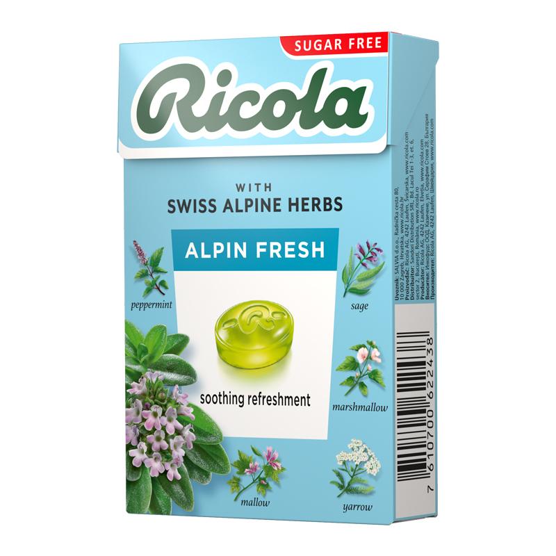 Ricola Bombone sa ukusom alpske svežine bez šećera, 40g